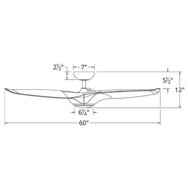 Modern Forms 3 Blades, 120 V, 60 in W - FR-W1813-60L