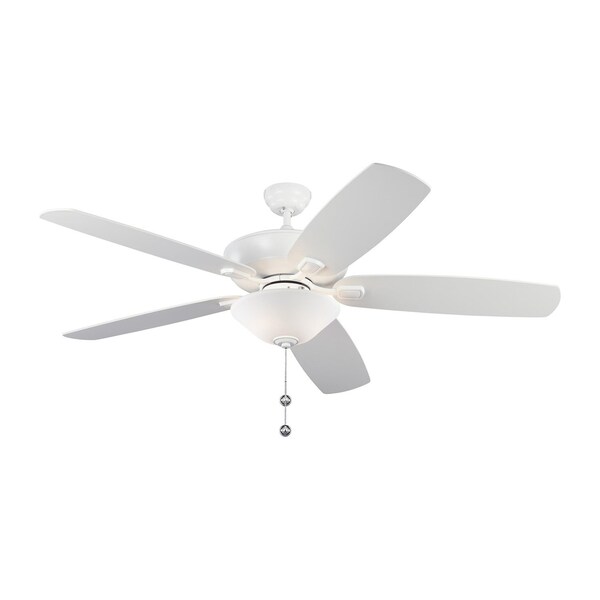 Monte Carlo Colony 60 Led Ceiling Fan In Matte White With Matte White Blades - 5CSM60RZWD-V1