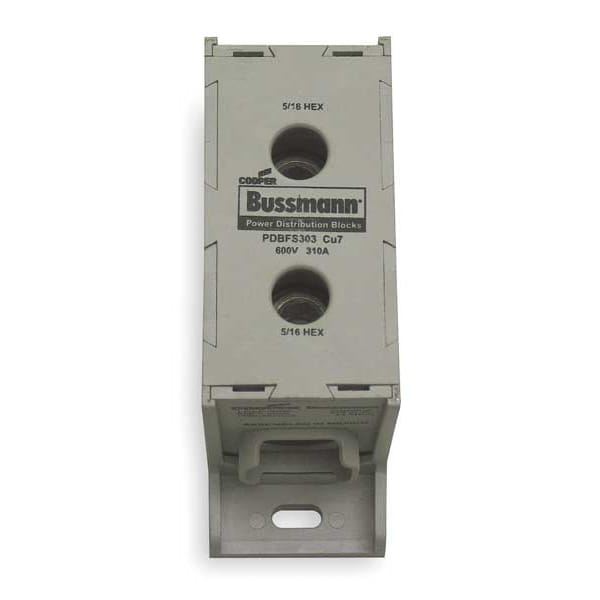 Bloque de Distribución de Energía Eaton Bussmann, 310A, 1P, 6AWG-350 MCM, 600V - PDBFS303