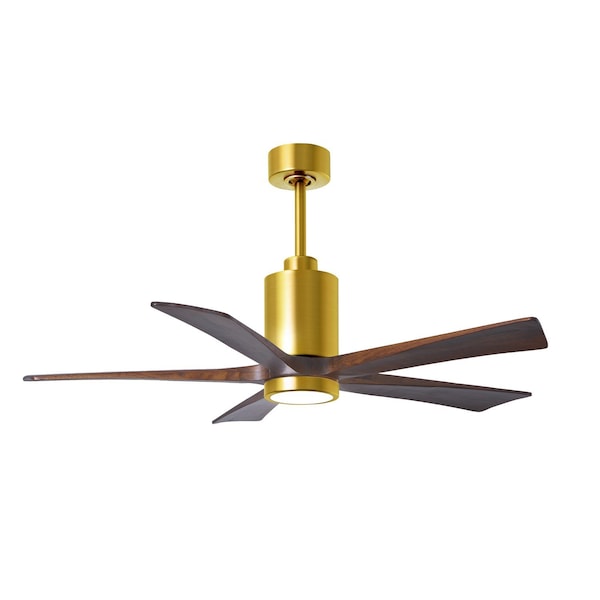 Matthews Fan Co Patricia-5 52in Ceiling Fan With Led Light Kit - PA5-BRBR-WA-52