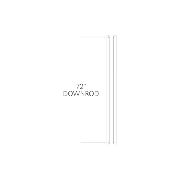 Monte Carlo 72in Downrod - Dark Weathered Zinc - DR72DWZ
