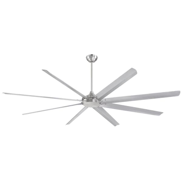 Brightbomb 100 in. Brushed Nickel DC Motor Indoor Ceiling Fan with Aluminum Blades - BR3285349