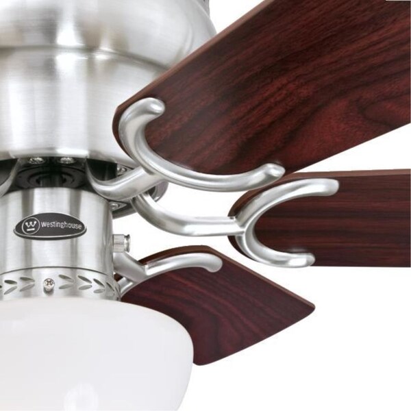 Westinghouse Westinghouse Petite 30 in. Brushed Nickel Brown LED Indoor Ceiling Fan - 72307