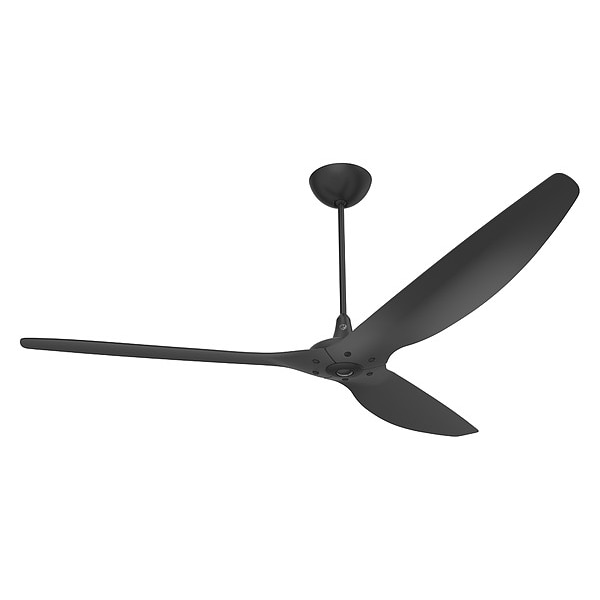 Big Ass Fans Ceiling Fan, 7 ft Blade Dia, 3 Blades, 7 Speeds, 100/240VAC, Black - B3213-X4-AB-04-02-D-01-G9