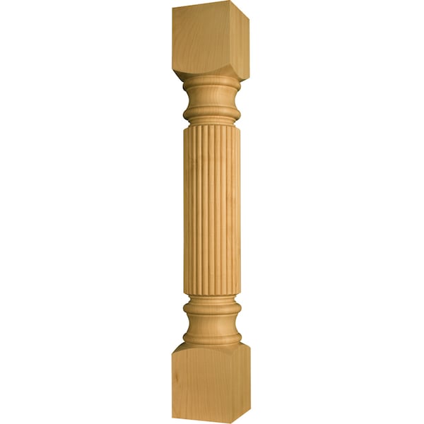 Osborne Wood Products 34 1/2 x 5 Massive Reeded Island Post in Beech - 1476BCH