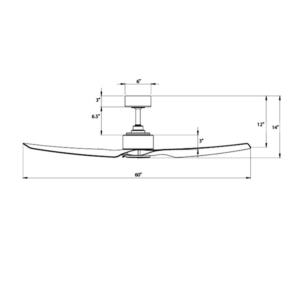 Wac 3 Blades, 120 V, 60 in W - F-056L
