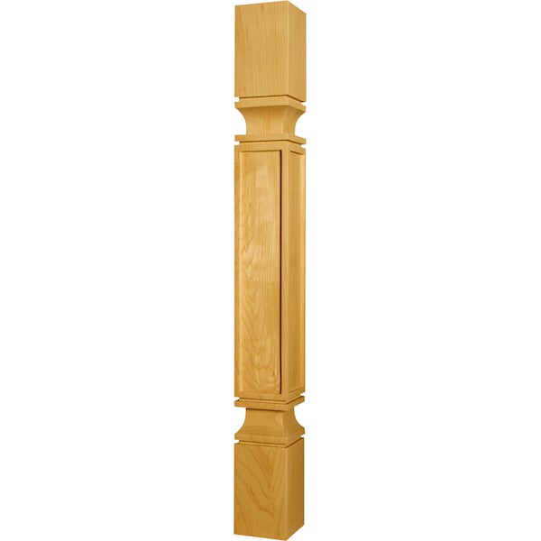 Osborne Wood Products 34 1/2 x 3 1/2 Square Mission Island Post in Rubberwood (pa - 1445RW