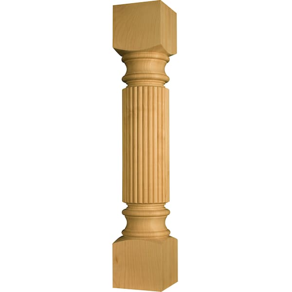Osborne Wood Products 34 1/2 x 6 Massive Reeded Island Leg in White Oak - 1499WO
