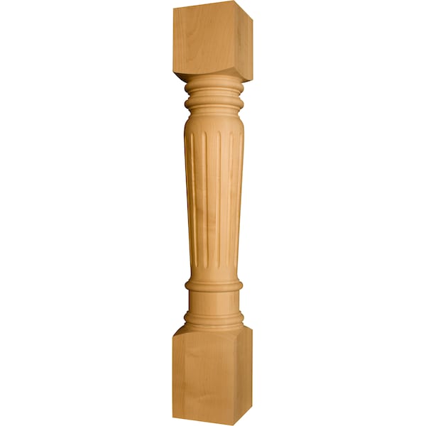 Osborne Wood Products 35 1/2 x 5 Fluted Islander Leg in Rustic Alder - 1765RCA