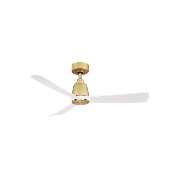 Fanimation Kute - 44 inch - Brushed Satin Brass with Matte White Blades - FPD8547BS