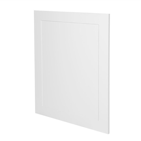 Cambridge White Gloss Slab Style Base Kitchen Cabinet End Panel (36 in W x 0.75 in D x 34.5 in H) - SA-BUEP36-WG