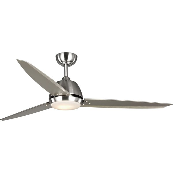 Progress Lighting 3 Speeds, 120V, Brushed Nickel, 11.62 in W - P2592-0930K