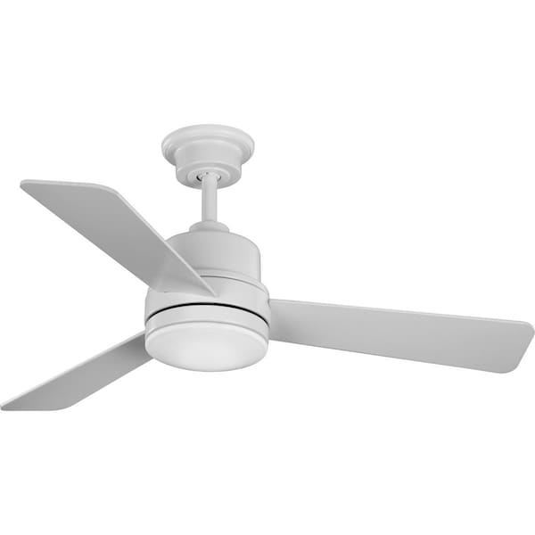 Progress Lighting Trevina II Collection 44" Three-Blade Satin White Ceiling Fan - P2555-2830K