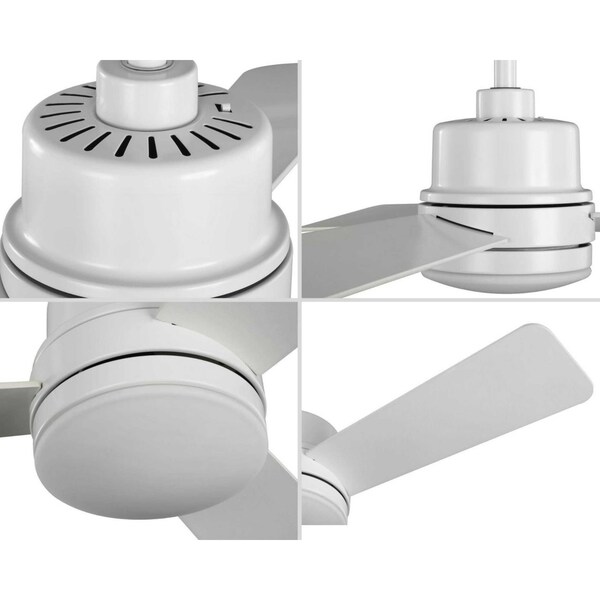 Progress Lighting Trevina II Collection 44" Three-Blade Satin White Ceiling Fan - P2555-2830K