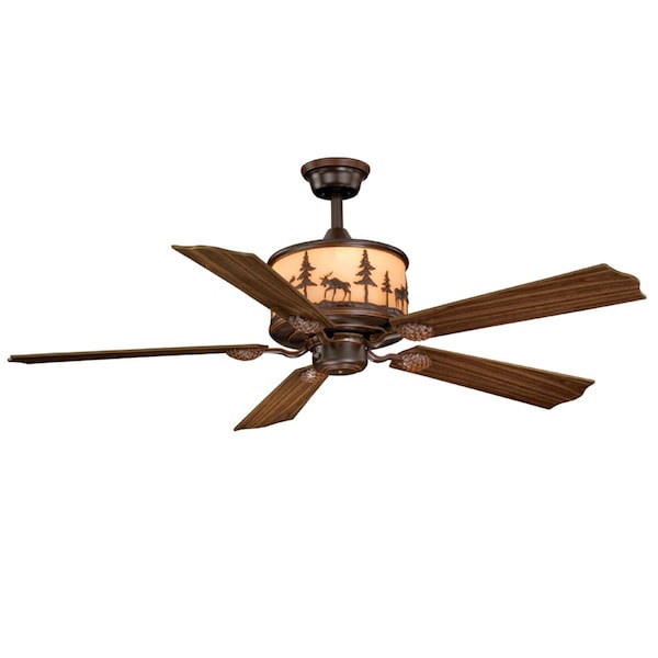 Perfecttwinkle Yellowstone 56 in. Ceiling Fan - Burnished Bronze - PE31223