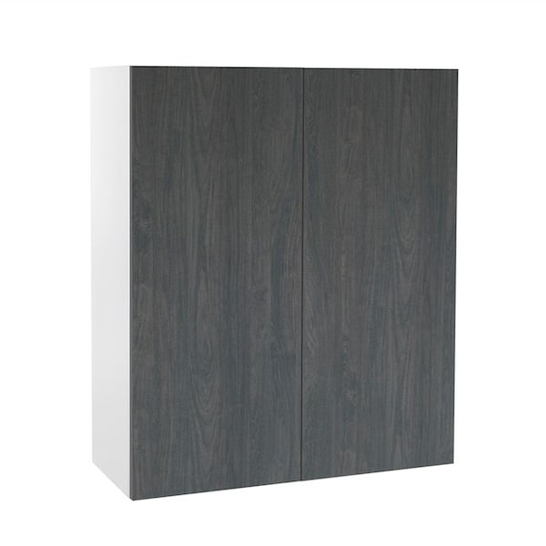 Cambridge Quick Assemble Modern Style, Carbon Marine 36 x 42 in. Wall Kitchen Cabinet, 2 Door (36 in. W x 12 D x 42 in. H) - SA-WU3642-CM