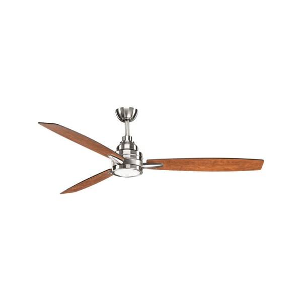 Progress Lighting Ceiling Fan, 3 Blades, Triple capacitor speed control, manual reverse control Speeds, 120V, 60 in W - P2554-0930K