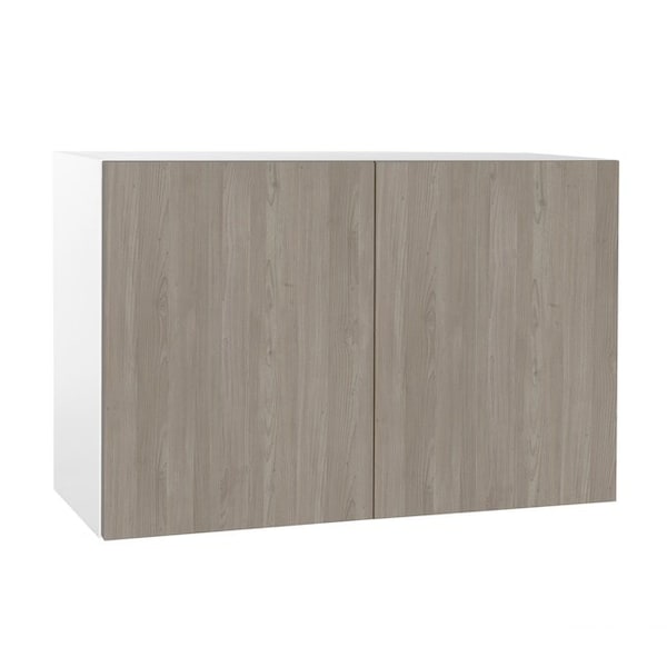 Cambridge Quick Assemble Modern Style, Grey Nordic 30 x 24 in. Wall Bridge Kitchen Cabinet (30 in. W x 12 in. D x 24 in. D) - SA-WU3024-GN