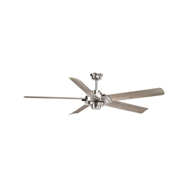 Progress Lighting Ceiling Fan, Triple capacitor speed control Speeds, 120V, 68 in W - P2546-09