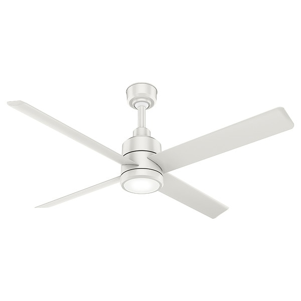 Hunter Commercial Ceiling Fan, 6 ft Blade Dia, 8 Speeds, 120V AC, White Polypropylene - 76272