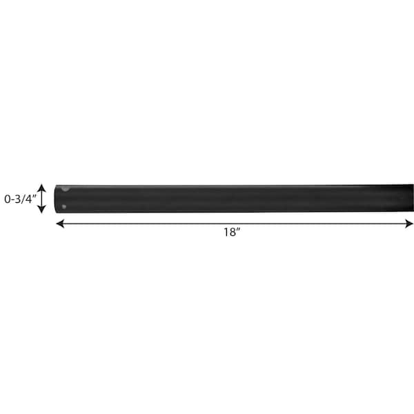 Progress Lighting AirPro Collection 18 In. Ceiling Fan Downrod in Black - P2604-31