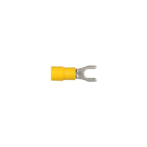 Disco de vinilo amarillo de 12-10 terminal #10 tamaño de espárrago tipo pala PK100 - 3545PK
