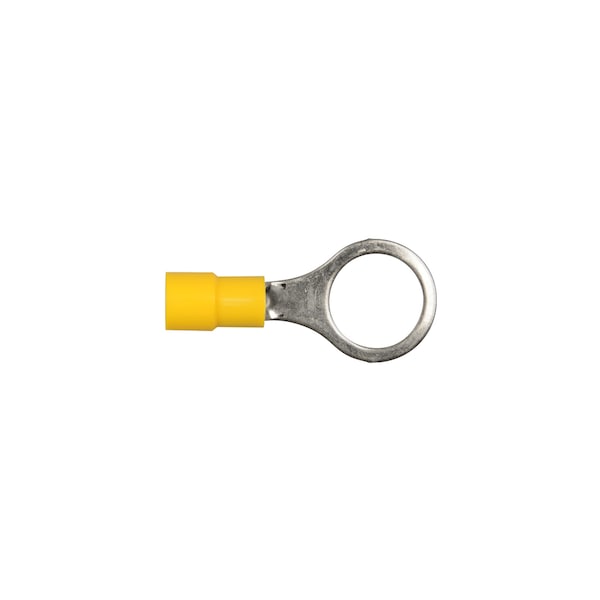 Disco de vinilo amarillo de 12-10 Terminales de 1/2" Tamaño de perno Tipo de anillo PK100 - 3542PK
