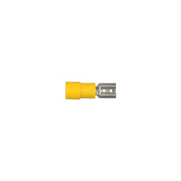 Disco Amarillo Vinil 12-10 Terminal 1/4" Tipo Hembra de Espiga PK25 - 3549PK