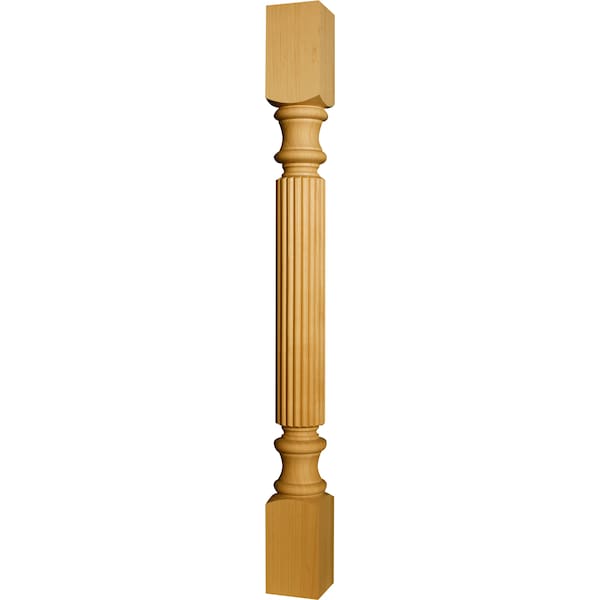 Osborne Wood Products 34 1/2 x 3 Narrow Reeded Island Post in Black Walnut - 1446W