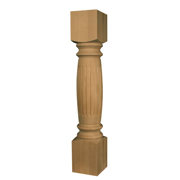 Osborne Wood Products 34 1/2 x 6 Massive Fluted Leg in Rustic Alder - 2413RCA