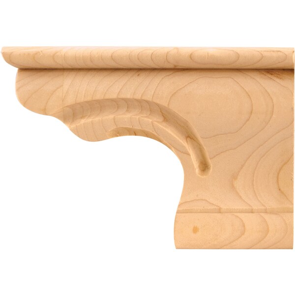 Hardware Resources 6-3/8" Wx1"Dx4-1/2"H Maple Beaded Right Corner Pedestal Foot - PFR-B-MP