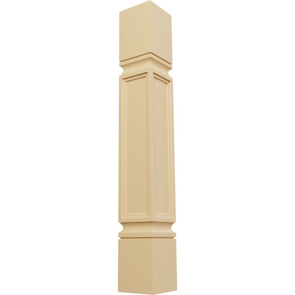 Ekena Millwork 5"W x 5"D x 35 1/2"H Kent Raised Panel Cabinet Column, Alder - COL05X05X35KEAL