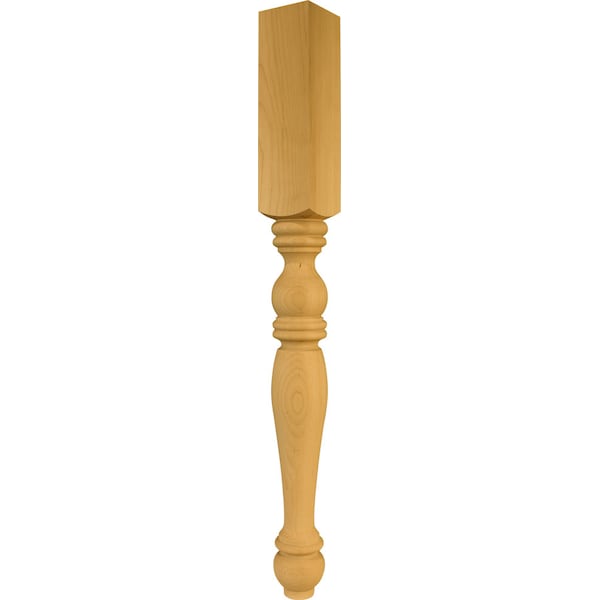 Osborne Wood Products 34 1/2 x 3 1/2 Lyndon Island Leg in Soft Maple - 2414M