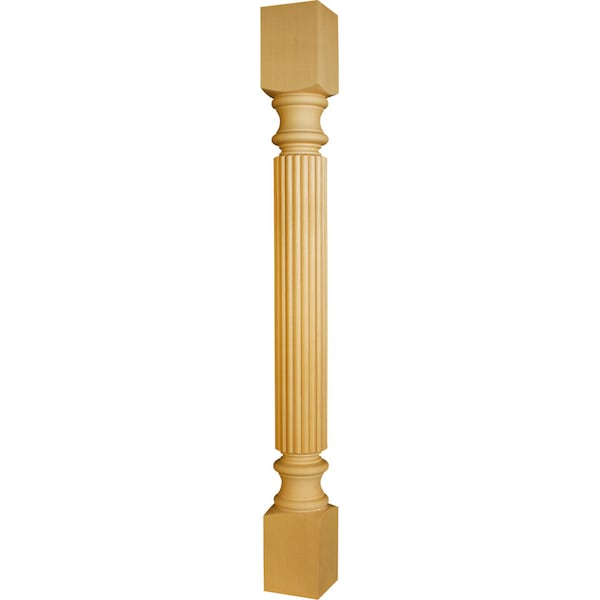 Osborne Wood Products 40 1/2 x 4 Extended Reeded Island Leg in Rustic Alder - 1566RCA