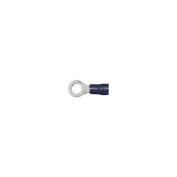 Terminal de Anillo de PVC de 22-18 AWG para Tornillo #8 PK100, Color de Aislamiento: Negro - 160303-100