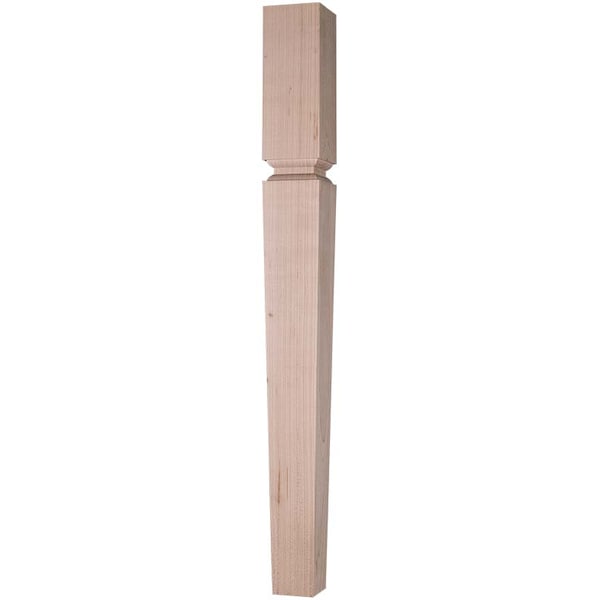 Osborne Wood Products 34 1/2 x 3 1/2 34 1/2" Tall Lakeland Leg in Black Walnut - 2474W