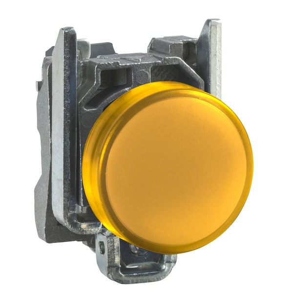 Schneider Electric Pilot light, Harmony XB4, metal, orange, 22mm, universal LED, plain lens, 230.240V AC - XB4BVM5