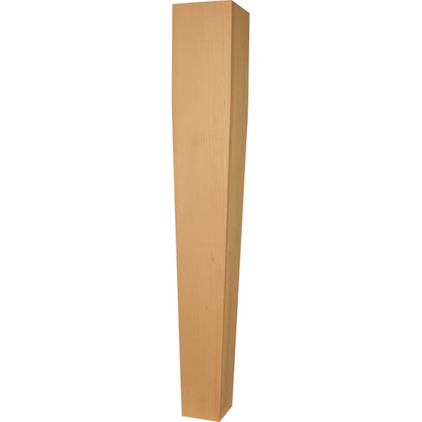 Osborne Wood Products 34 1/2 x 5 5" 4-Sided Tapered Square Leg in Beech - 2433BCH