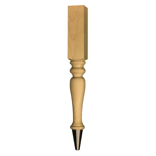 Osborne Wood Products 34 1/2 x 4 Kitchener Fusion Leg in Hickory with Brushed Copper - 2427H-BCP