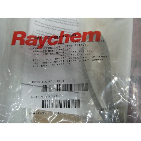 Kit de terminación de alto voltaje Raychem 5/8KV 0.35-0.6IN Kit de empalme de cable y tubo retráctil térmico - HVT-Z-80-G/SG