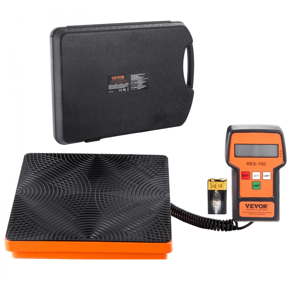VEVOR Refrigerant Scale 110 LBS HAVC Charging Recovery Freon Scale, with Wired Remote Control, 2g High Precision Electronic Digital Recovery Weight Scale with Case and Dry Battery - 110BLMCYXYKK59JRSV9