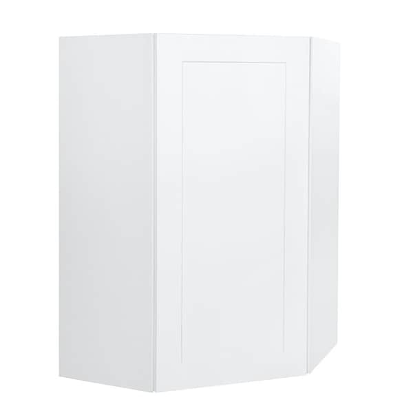 Cambridge Quick Assemble Modern Style, Shaker White 24 x 36 in. Wall Corner Kitchen Cabinet (24 in. W x 12 in. D x 36 in. H) - SA-WUC2436-SW