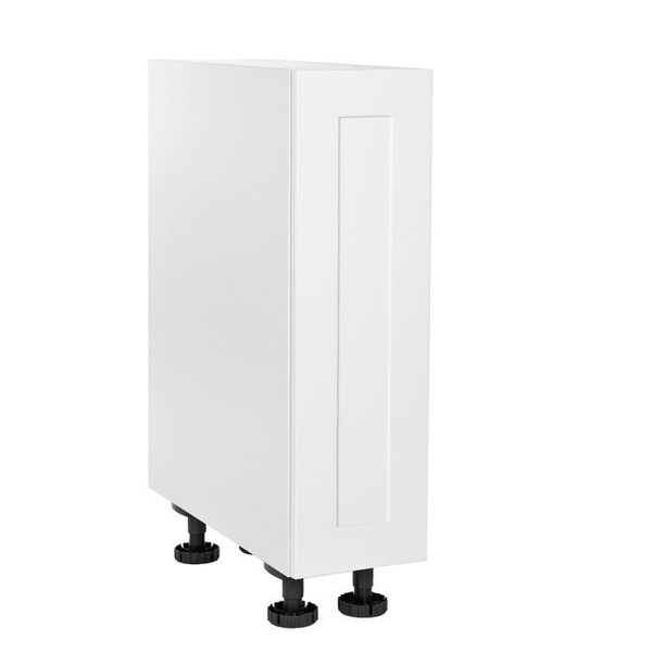 Cambridge Quick Assemble Modern Style, Shaker White 9 in. Base Kitchen Cabinet (9 in. W x 24 in. D x 34.50 in. H) - SA-BD9-SW
