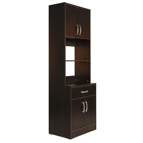 Better Home 71 x 24 x 16 in. Shelby Tall Wooden Kitchen Pantry, Tobacco - MICRO-2136-TOBACCO