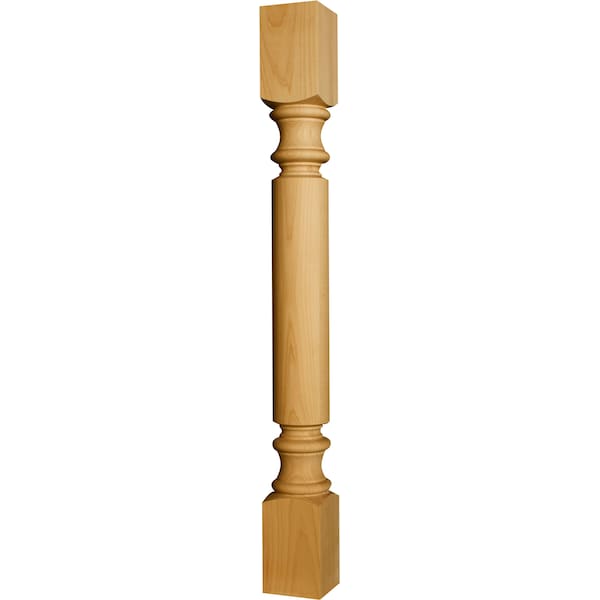 Osborne Wood Products 34 1/2 x 3 1/2 Classic Spool Island Post in Soft Maple - 1467M