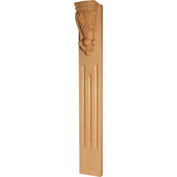 Osborne Wood Products 34 1/2 x 5 x 4 1/4 Carved Grape Decorative Pilaster in Mahogany - 3512MH