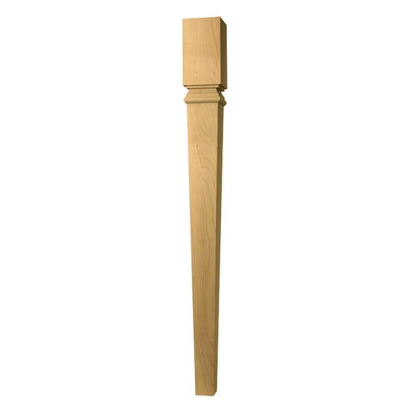 Osborne Wood Products 34 1/2 x 3 1/2 Contemporary Kitchen Island Leg in Hard Maple - 2452HM