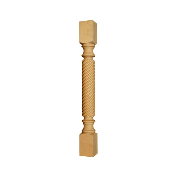 Osborne Wood Products 35 1/2 x 3 1/2 Left Spiro Island Leg in Cherry - 1784C