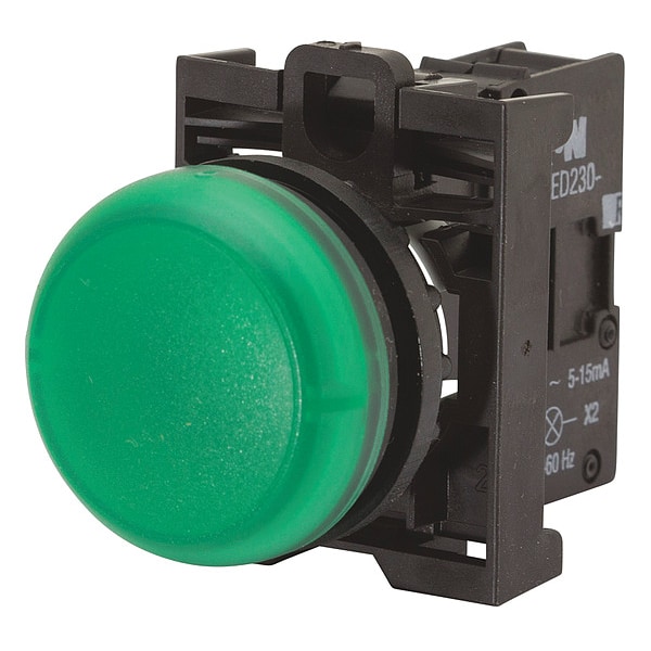 Eaton Indicating Light, Green, 22mm, LED - M22-L-G-230G