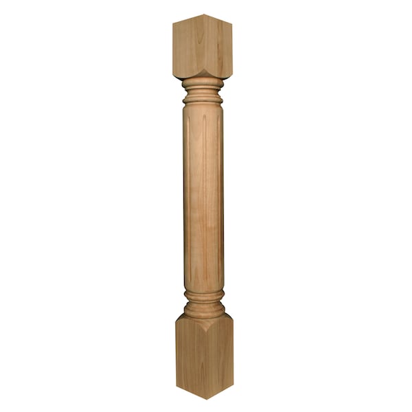Osborne Wood Products 35 1/2 x 4 1/8 Fluted Column Leg in White Oak - 891861WO